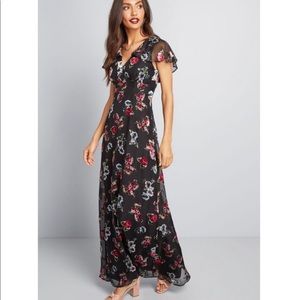 ModCloth x Anna Sui Flutter Cape Velvet Dress